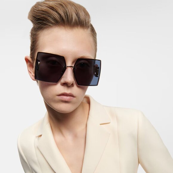 NEW 30MONTAIGNE S7U B0A0 DIOR GOLD GREY WOMEN DIOR SUNGLASSES - Picture 3 of 15